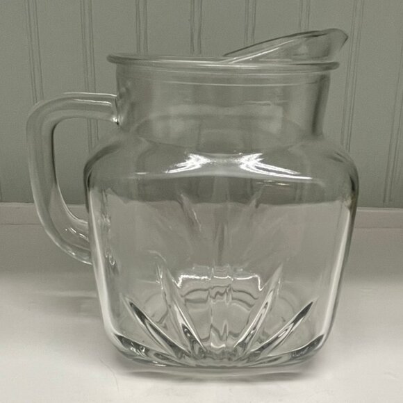 VINTAGE Pitcher Federal Glass Star Bottom Barware Beverage 1950s - Picture 3 of 9